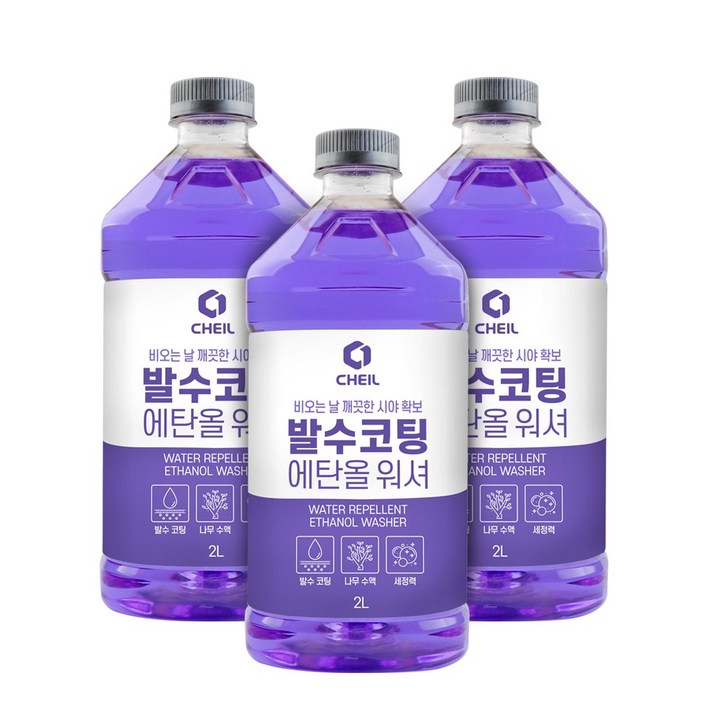 제일 발수코팅 에탄올 워셔액, 3개, 2L - 쇼핑뉴스