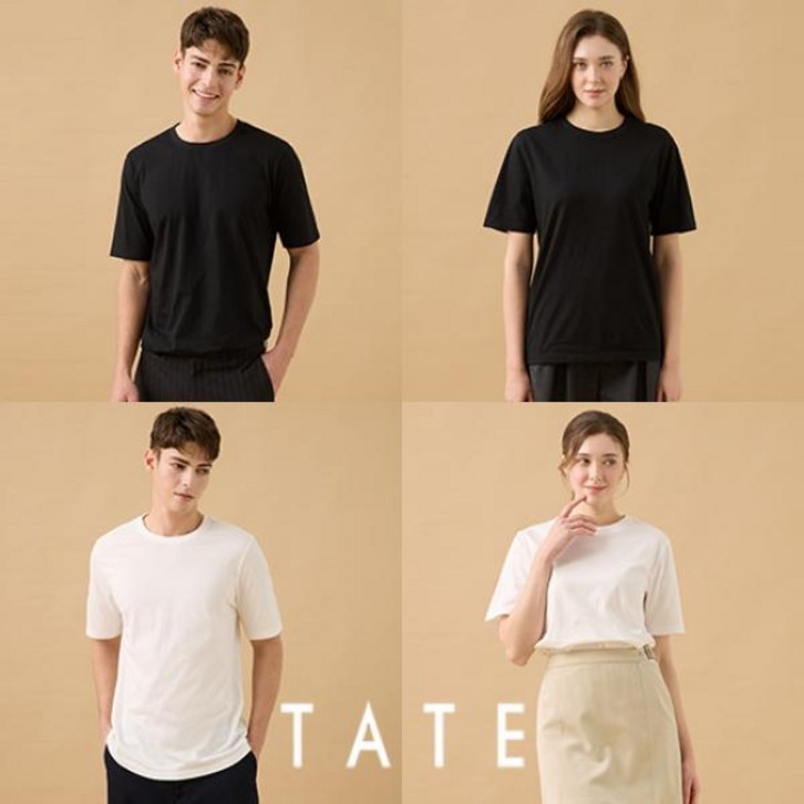 테이트티셔츠7종 25SS TATE 오가닉 튜블러티셔츠7장남여공용화이트4장블랙3장