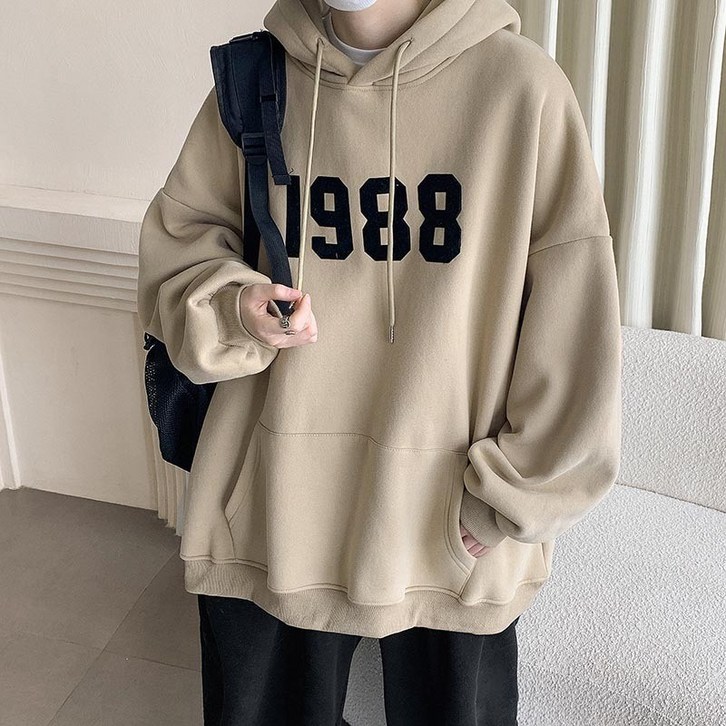 인기 1988 프린팅 맨투맨 레트로 오버핏 후드티 커플 후디