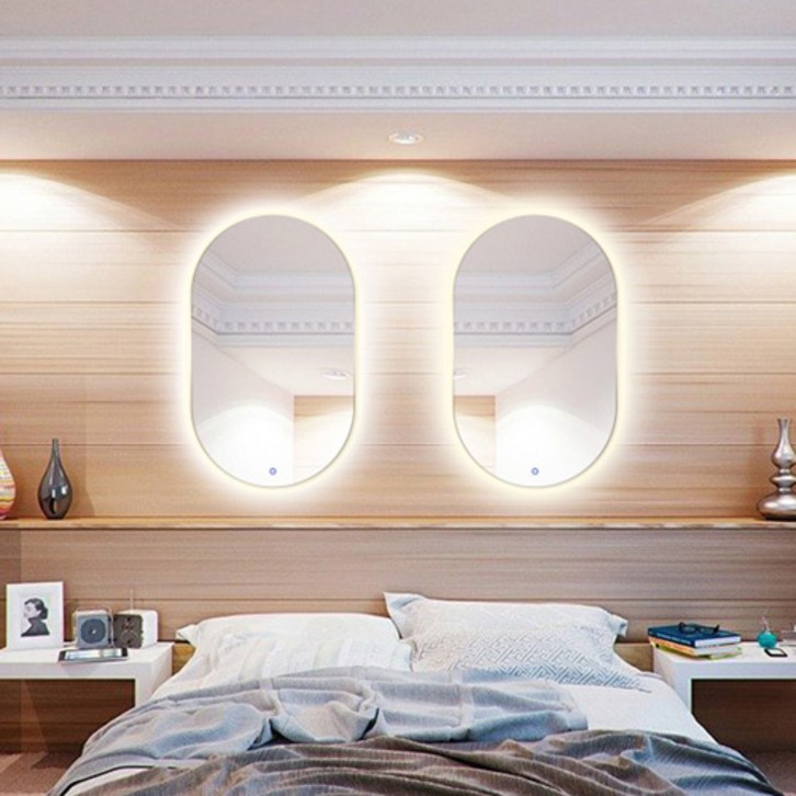 미러메이드 LED 간접 조명 인테리어 벽걸이 욕실 카페 화장대 비정형 제작 거울