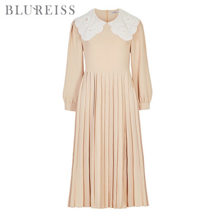 블루레이스 블루레이스 레이스카라플리츠원피스B2S1OP3161