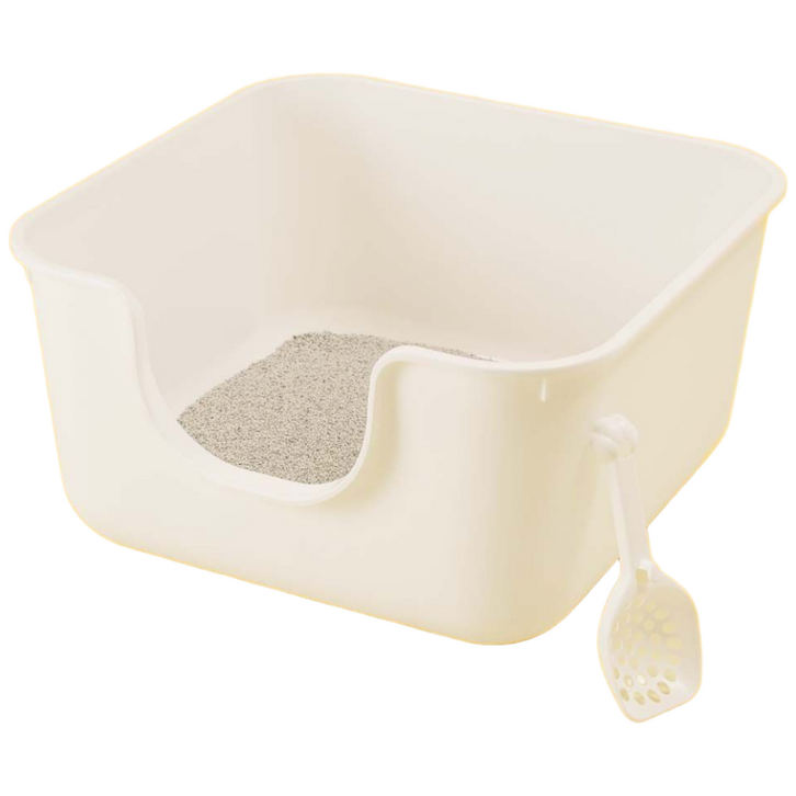 펫프렌즈 풉 스퀘어 대형 고양이 화장실, 화이트, 1개