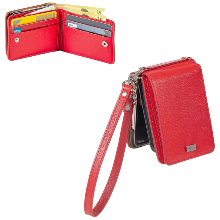 본아띠 갤럭시 Z플립4 메티스 에나멜 펄 사피아노 지폐 카드6장 수납 지갑형 천연소가죽 케이스