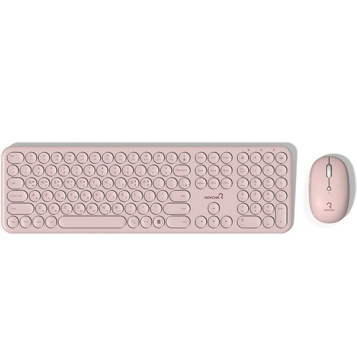 로이체 펜타그래프 무선 키보드 마우스 콤보 세트, 일반형, RMK5600, Pink 로이체 펜타그래프 무선 키보드 마우스 콤보 세트, 일반형, RMK5600, Pink