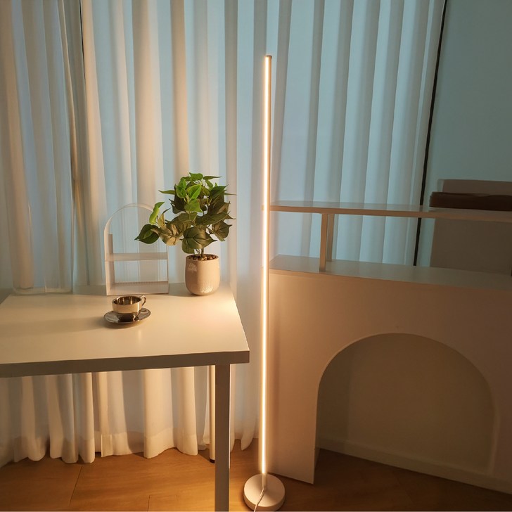 북유럽 플로어 장스탠드 LED 거실조명, 화이트  전구색