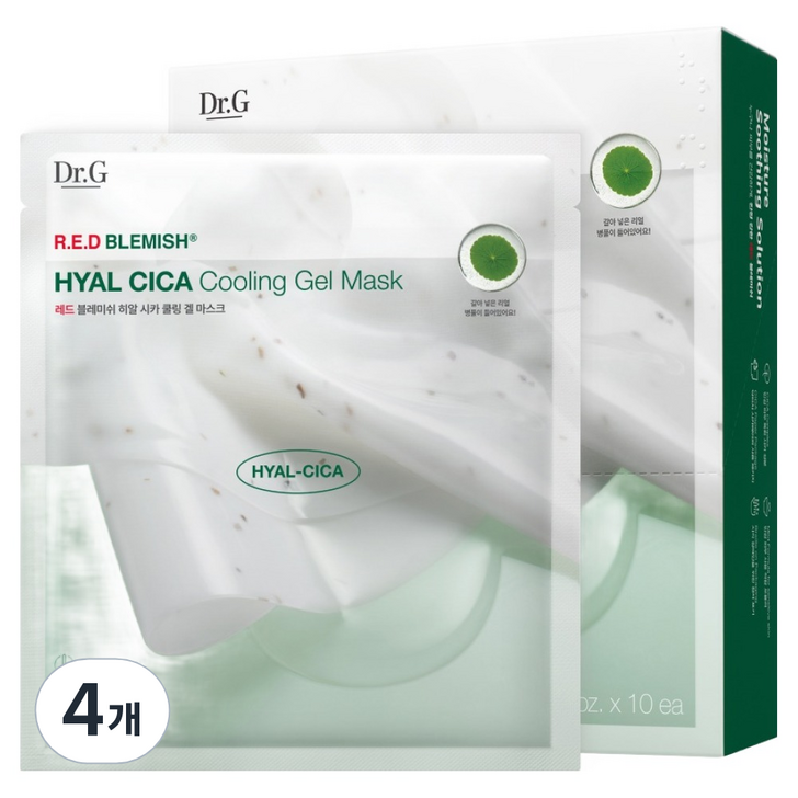 닥터지 레드 블레미쉬 히알 시카 쿨링 겔 마스크, 10개입, 4개