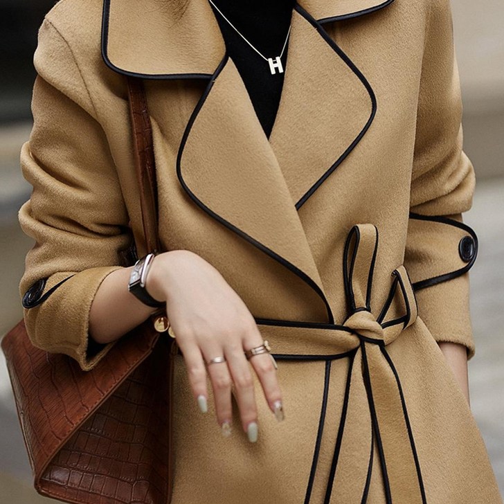 마켓에이 여성용 웜 스트랩 코트