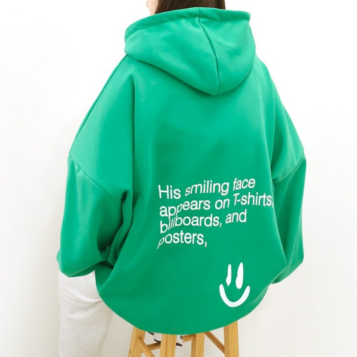 6XL, 2COLOR 스마일페이스 후드티 5599까지 빅사이즈 오버사이즈 루즈핏 남여공용 홈웨어 박스 후드