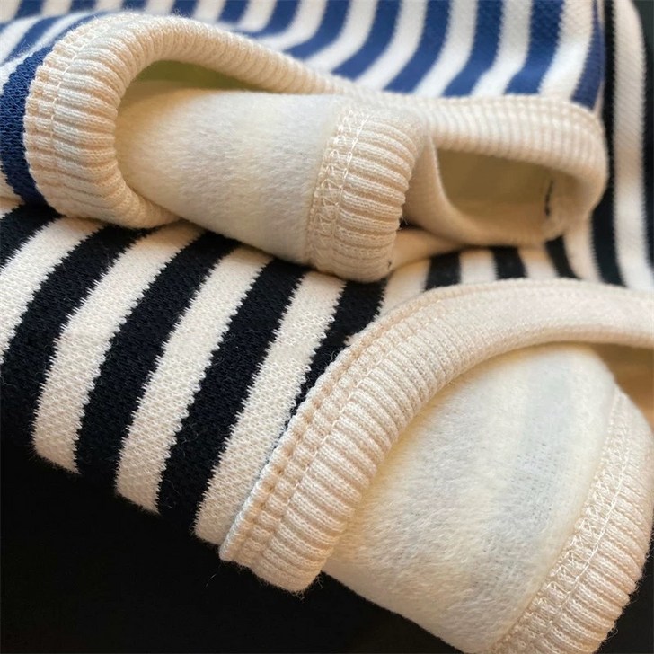 별맘 라운드 오버핏 스트라이프 맨투맨  3color