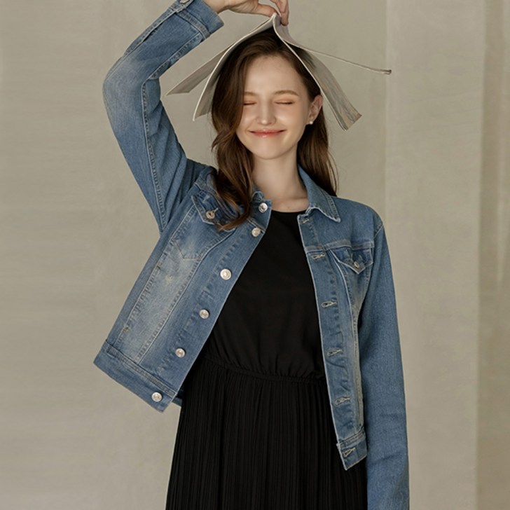 뮤즈린 밀드 데일리 스판 청자켓