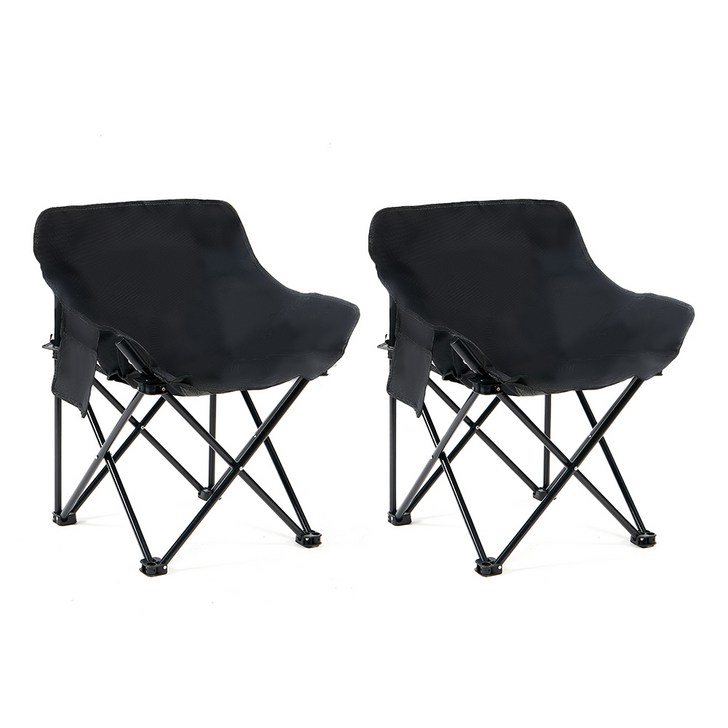 크크라이프 컴포트 캠핑 와이드 의자 11세트, 2개, 블랙