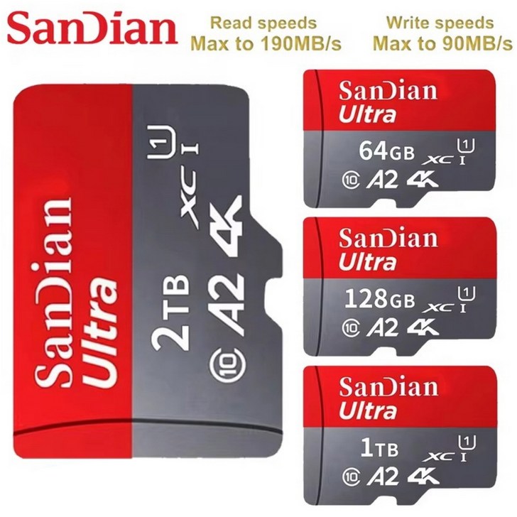 SanDian 마이크로 SD 메모리 카드 512GB 1TB, 512GB, 1개