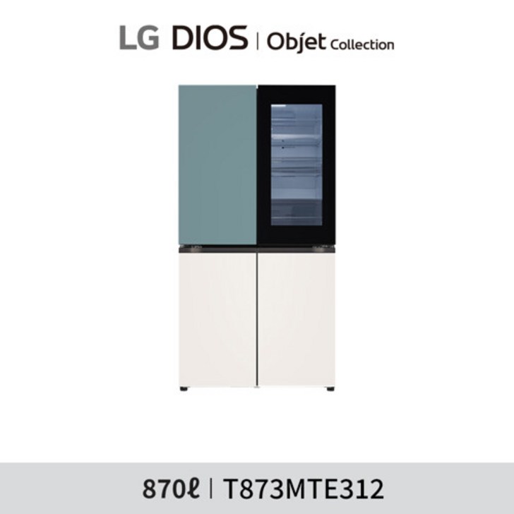 엘지노크온냉장고 [LG전자] 디오스 오브제컬렉션 노크온 냉장고 (T873MTE312)