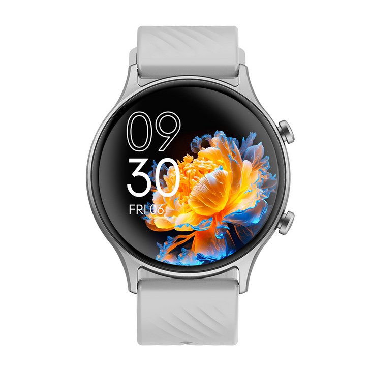 PEJE 초슬림 경량 GPS 운동 데이터 기록 전천후 건강 수면 모니터링 블루투스 통화 스마트워치, GPS  블루투스, 4.9cm, 은색