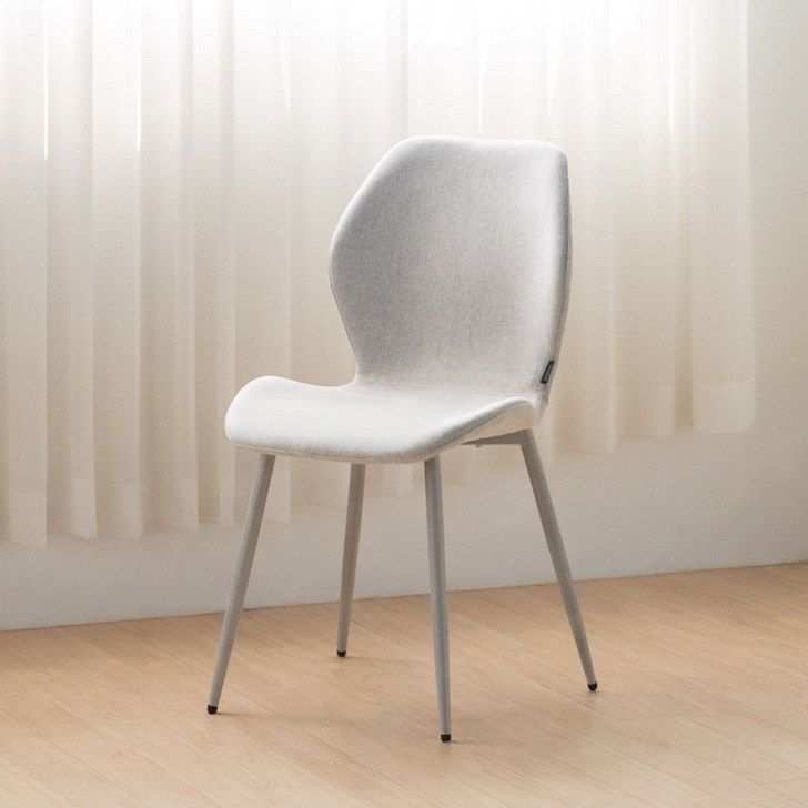 체리브 다나 패브릭 식탁의자 컬러 편한 인테리어의자, 그레이, 1개