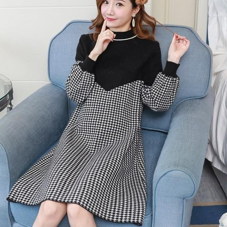 마마앙 임산부 원피스 기모 임부복 하객룩