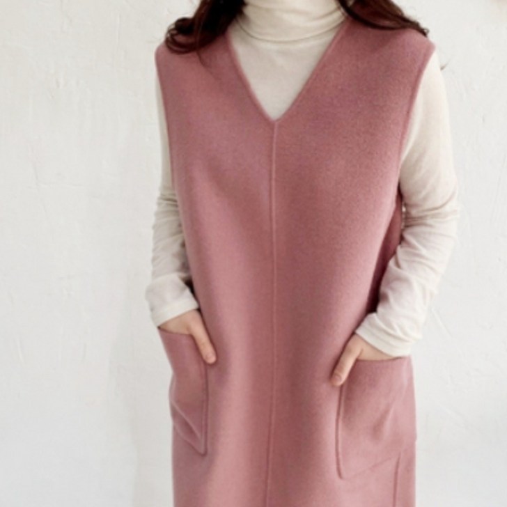 고퀄 핑크 로맨스 핸드메이드 원피스 울80