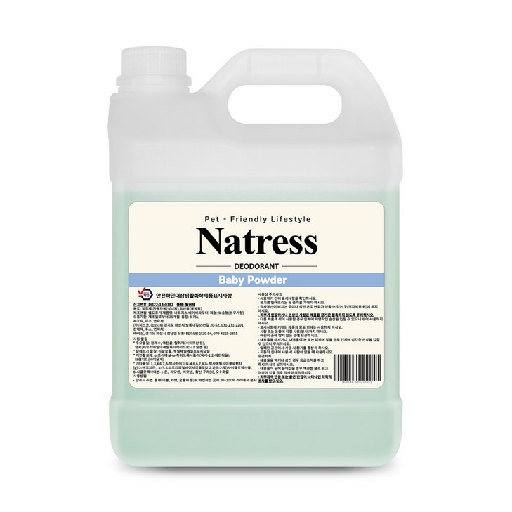 나트리스 강아지 탈취제 베이비파우더향, 3.75L, 1개