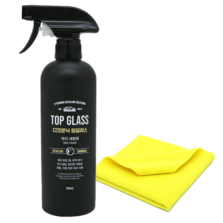 디크로닉 자동차용 탑글라스 세정제 500ml + 타월 랜덤발송 세트