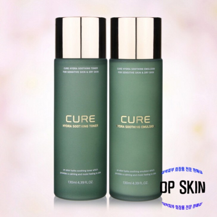 스킨로션 김정문알로에 큐어 하이드라 수딩 토너 130ml 에멀전 130ml 알로에화장품 보습 기초 2종 스킨로션 김정문알로에 큐어 하이드라 수딩 토너 130ml 에멀전 130ml 알로에화장품 보습 기초 2종