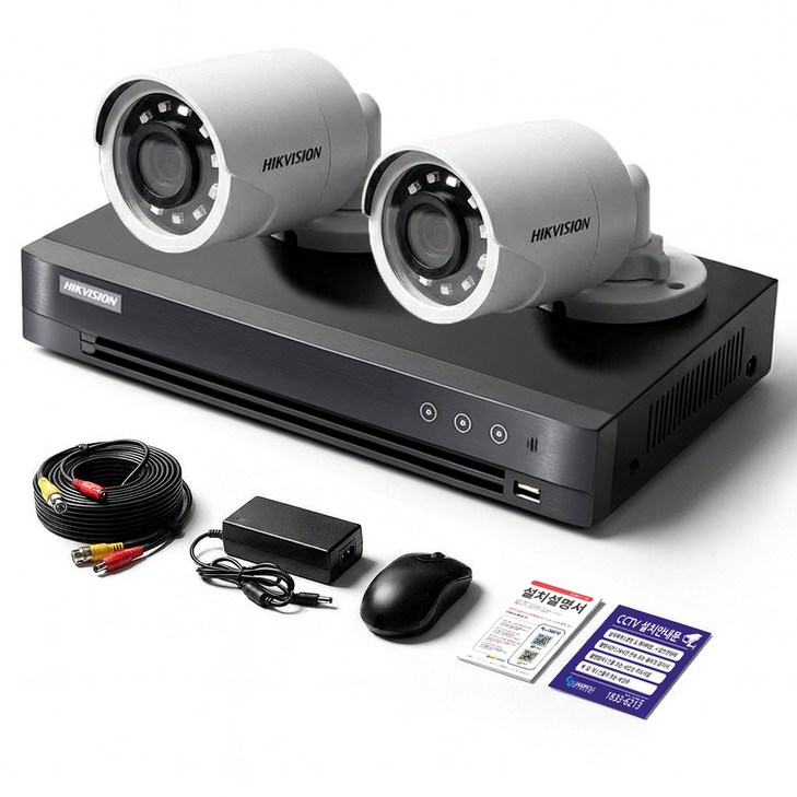 세계1위 하이크비전 200만화소 CCTV 녹화기 풀세트 HDD 1TB 하이박스 포함 보안용 카메라, 1개