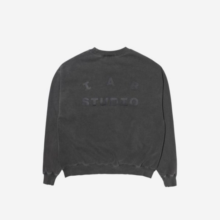 아이앱 스튜디오 피그먼트 스웨트셔츠 블랙 IAB Studio Pigment Sweatshirt Black - 쇼핑앤샵