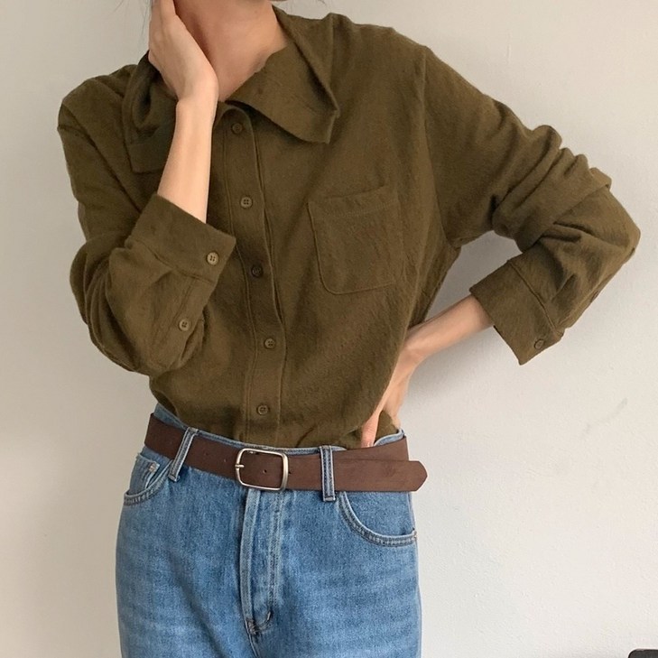 루즈핏 메리노울 100 블라우스 4 colors 울셔츠