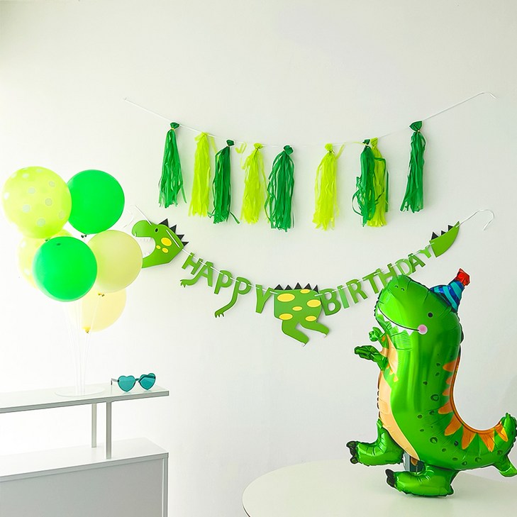 하피블리 공룡 풍선 가랜드 생일 파티 용품 세트, 생일가랜드(공룡) 20230720