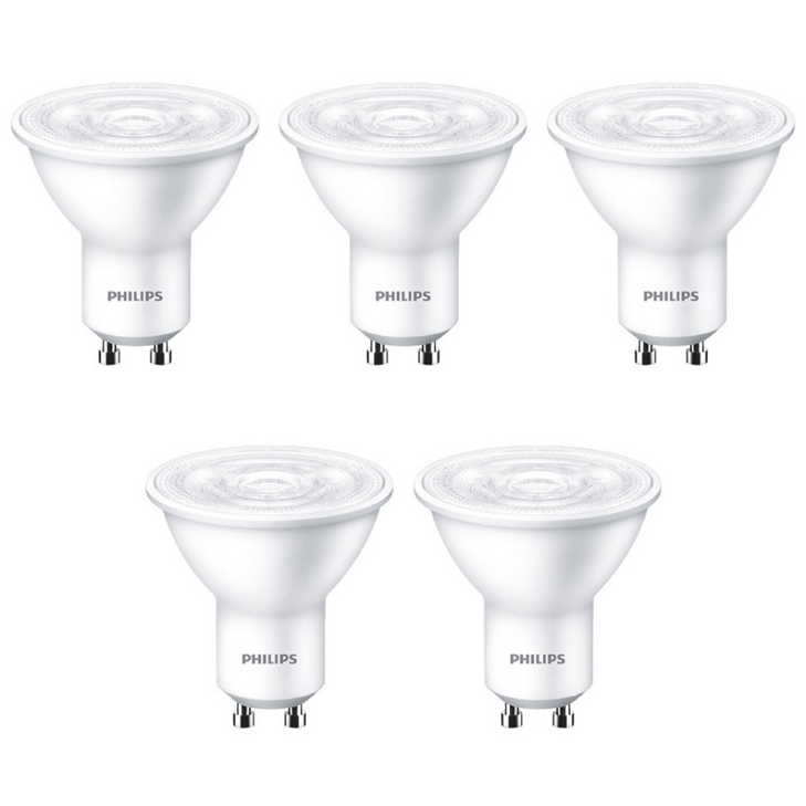 필립스 LED GU10 4.5W 220V 스팟전구 5P, 전구색, 5개