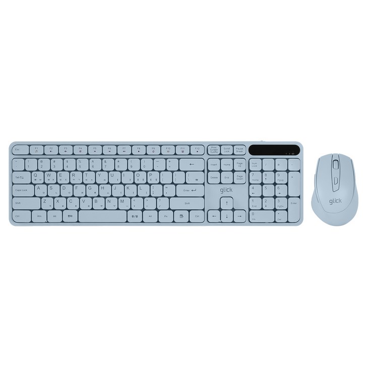 지클릭커 OFFICEPRO 사일런트 L 무소음 인체공학 무선 키보드 마우스 세트, 블루, WMK70, 일반형 지클릭커 OFFICEPRO 사일런트 L 무소음 인체공학 무선 키보드 마우스 세트, 블루, WMK70, 일반형