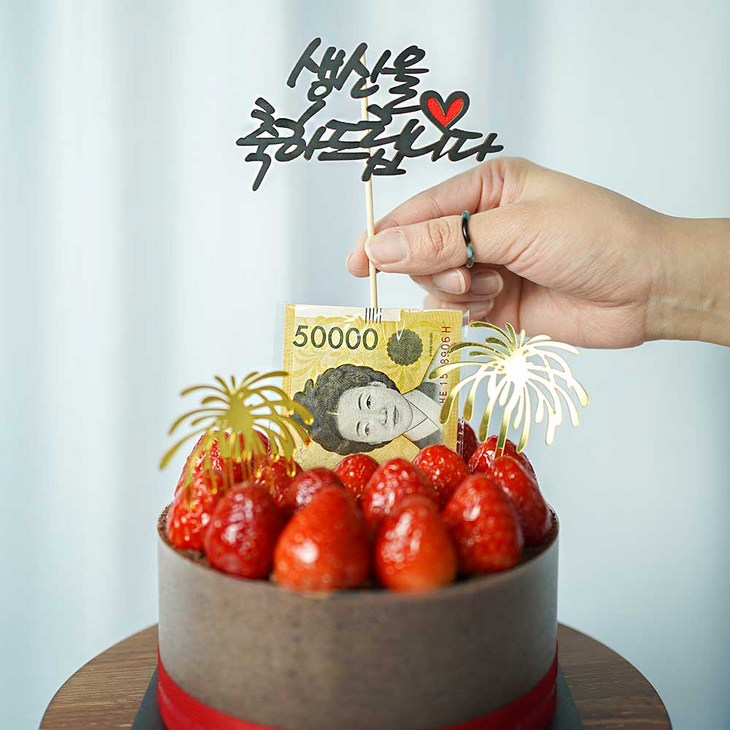 차렌시아 돈 나오는 케이크 돈 뽑는 용돈 박스 반전 케이크 돈티슈 만들기 DIY세트