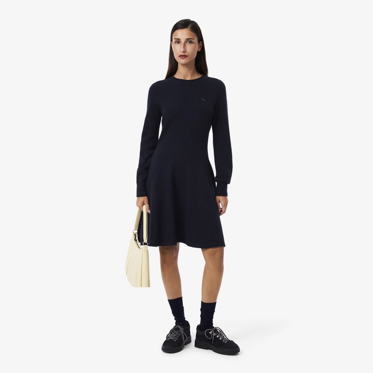 라코스테 공식 여성 울 핏앤플레어 미니원피스 EF416155N 166