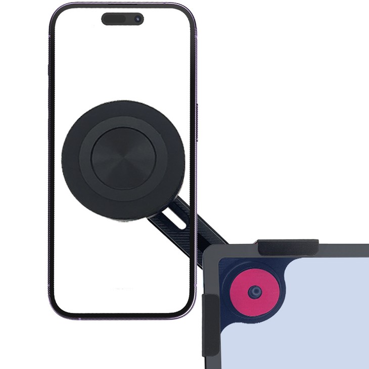 아이베리 테슬라 맥세이프 자석 디스플레이 틀 고정 휴대폰 거치대, 블랙, 1개