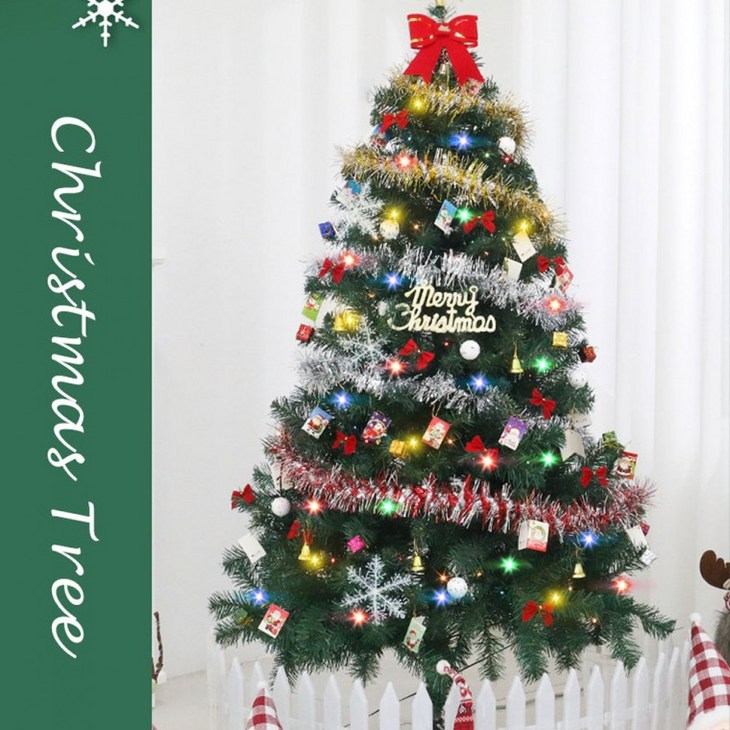크리스마스 트리 풀세트 성탄절 조명 소품, 크리스마스트리 풀세트펜스트리장식조명1.2미터, 단일상품