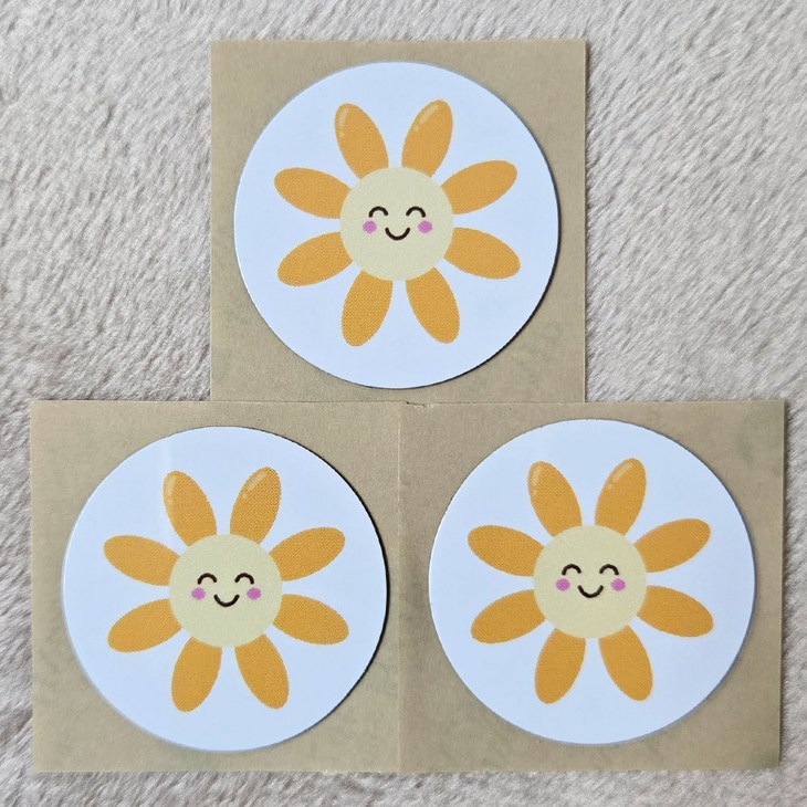 톡태그키 도어락 RFID 카드키 폰꾸 슬림 스티커키, 3개, 슬림 스마일데이지