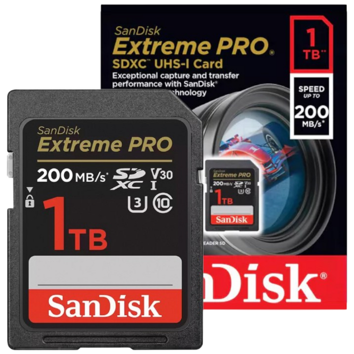 샌디스크 정품 SD 메모리카드 Extreme Pro 익스트림 프로 SDXC 평생보증 Lifetime Limited, 1개, 1TB