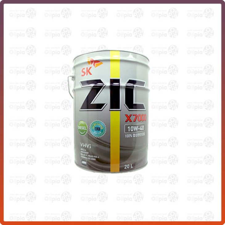 ZIC 7000 CJ4 10w40 20L 대형트럭 트레일러 엔진오일, 1개, ZIC X7000 10W40 CJ4 20L