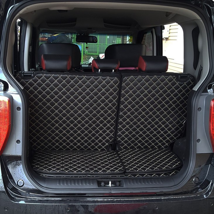 아이빌 4D 신형퀼팅 레이 자동차 트렁크매트  2열등받이 풀세트, 새들브라운, 옵션2, 기아