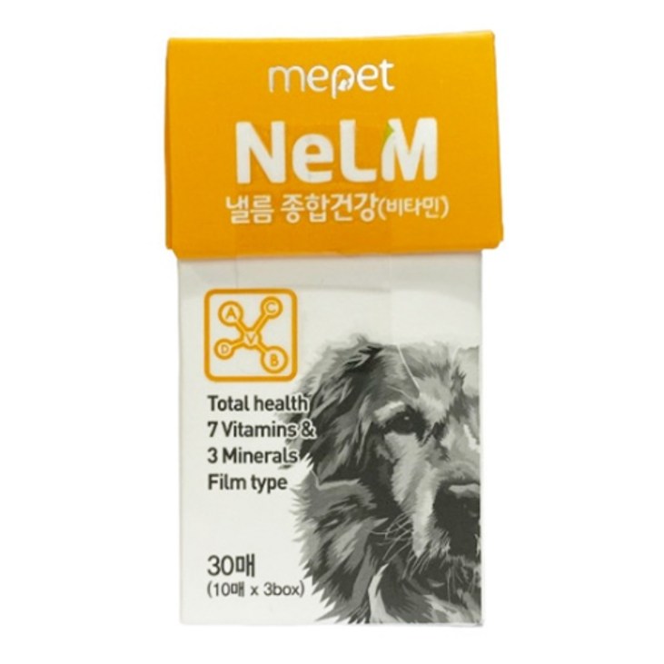 미펫 낼름 종합건강비타민 필름 영양제 30매 1박스 미펫 낼름 종합건강비타민 필름 영양제 30매 1박스