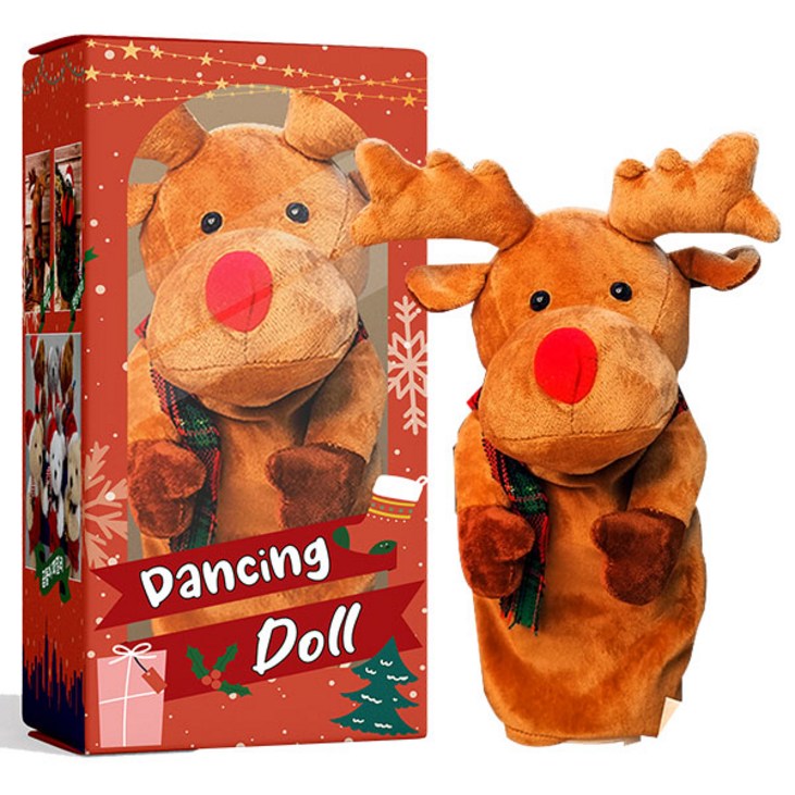 케바케 춤추는 따라쟁이 트리 루돌프 곰 인형 댄싱 노래 멜로디 크리스마스 장식 소품