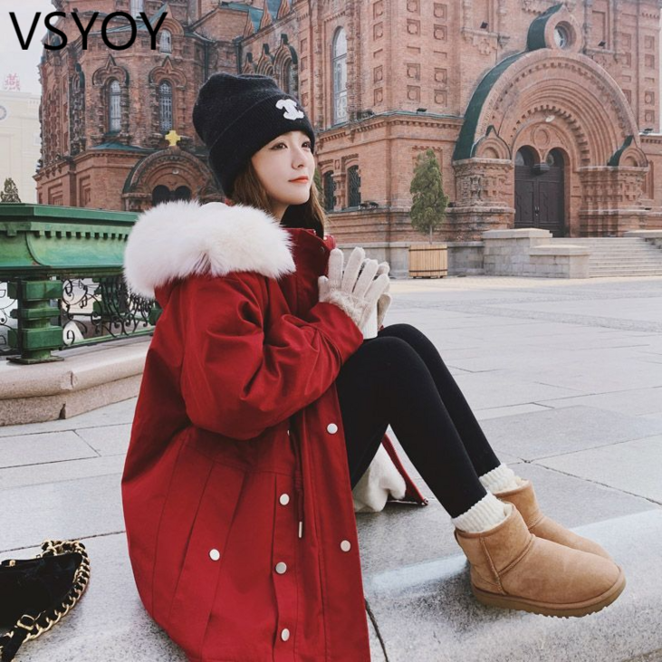 vsyoy 겨울 새로운 패션 플러스 벨벳 패딩 파커