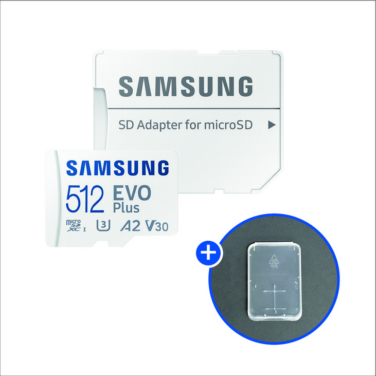 삼성전자 마이크로SD카드 EVO PLUS MB-MC512KA/KR + SD카드 케이스