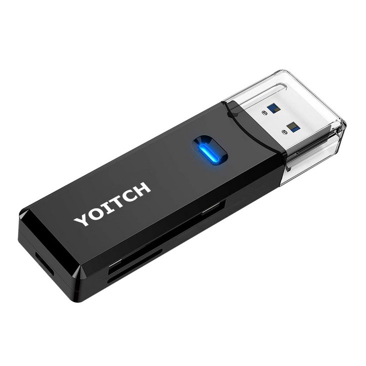 요이치 2in1 USB 2.0 메모리 카드리더기, CTCCR200, 혼합색상