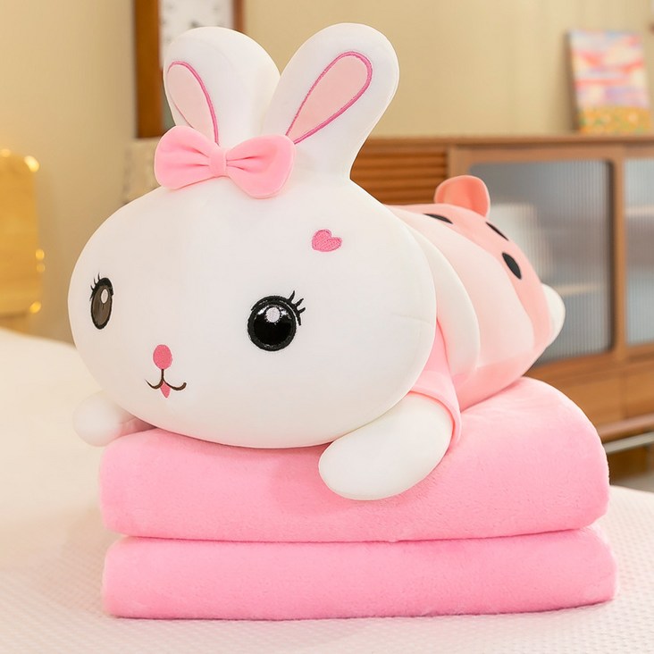 ANBER 토끼 인형 쿠션 담요 ANBER 토끼 인형 쿠션 담요