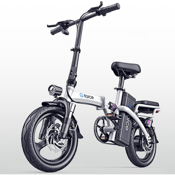 에코맘스토어 전기 자전거 전동 스쿠터 2인용 전기 벨로 미니벨로 48V 힘좋은 전기자전거, 블랙