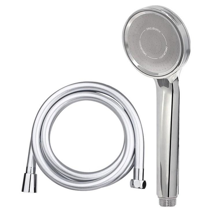 대림바스 1기능 수압상승 샤워헤드  PVC 샤워호스 2m 세트