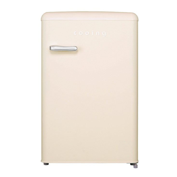 쿠잉전자 레트로 95L 스탠드형 1도어 김치냉장고 미니 소형 방문설치, 크림, REFK100SC