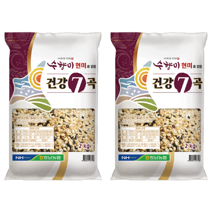 수향미 현미로 만든 건강 7곡, 2개, 2kg