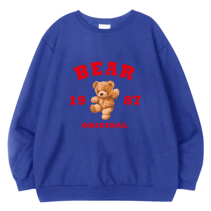 글래드블리스 남여공용 1987베어 특양면 오버핏 맨투맨