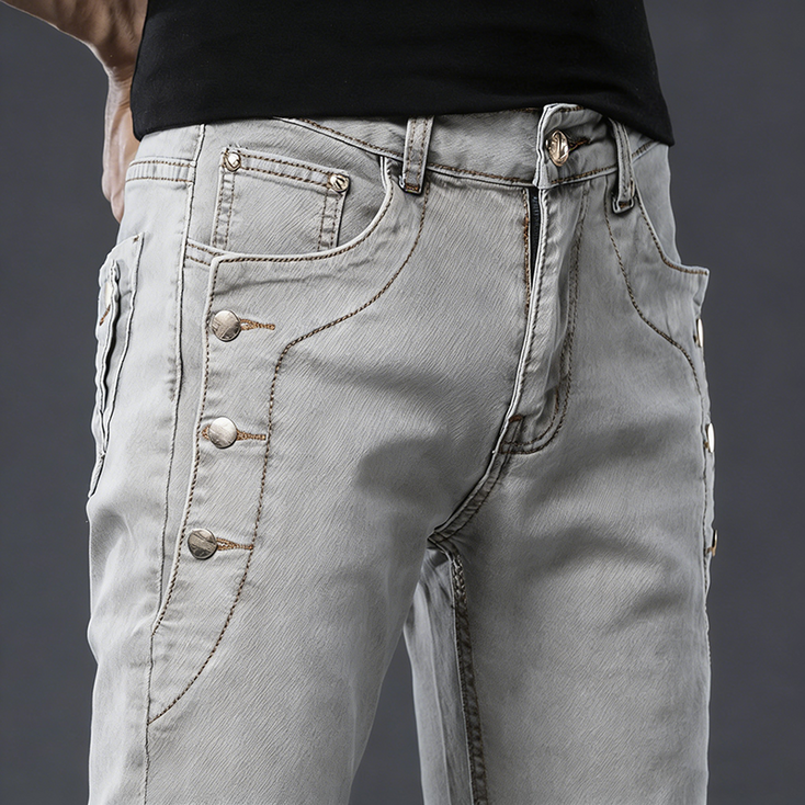 남자청바지 스판 슬림핏 스키니진 여름 데일리팬츠 20대 30대 청년핏 스트레이트 2컬러 비보뉴